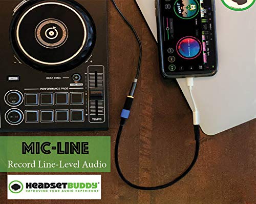 Headset Buddy Line-Level Audio Adapter with Built in Attenuation for iPhone, Smartphones, Soundboards and Mixers (iPhone-Mic-Line)