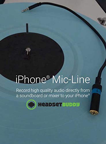 Headset Buddy Line-Level Audio Adapter with Built in Attenuation for iPhone, Smartphones, Soundboards and Mixers (iPhone-Mic-Line)