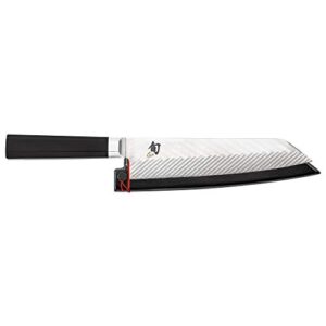 shun cutlery dual core kiritsuke knife 8”, master chef's knife, ideal for all-around food preparation, authentic, handcrafted japanese knife, professional chef knife
