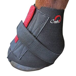 cavallo equine pastern wraps pastern boot medium black