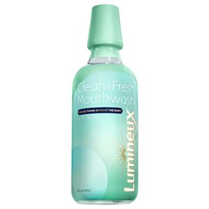 lumineux clean & fresh mouthwash - certified non-toxic - fresh breath in 14 days - fluoride free - no alcohol, artificial colors, sls free, dentist formulated