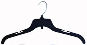 17" heavy top hangers (black, 12/pack)