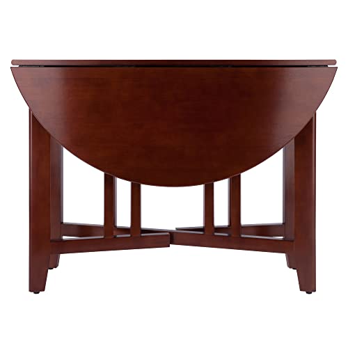 Winsome Wood Alamo, , Double Drop Leaf, Round Table Mission, Walnut, 42-Inch/ 41.97 in x 41.97 in x 29.65 in