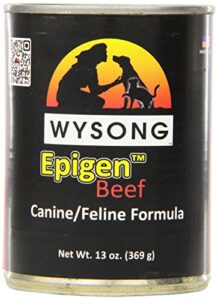 wysong epigen beef canine/feline canned formula dog/cat/ferret food, twelve- 12.5 ounce cans