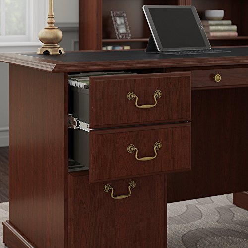 Saratoga Executive Desk and Two 5 Shelf Bookcases in Harvest Cherry