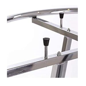 NAHANCO K50 36" Round Garment Rack, Adjustable Height, Folds for Easy Storage, Chrome