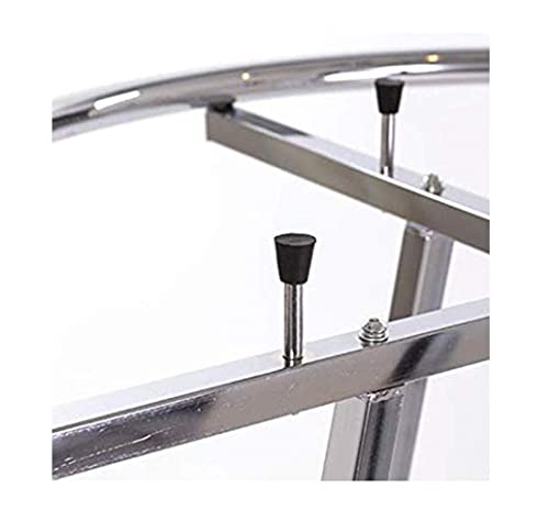 NAHANCO K50 36" Round Garment Rack, Adjustable Height, Folds for Easy Storage, Chrome