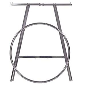 NAHANCO K50 36" Round Garment Rack, Adjustable Height, Folds for Easy Storage, Chrome