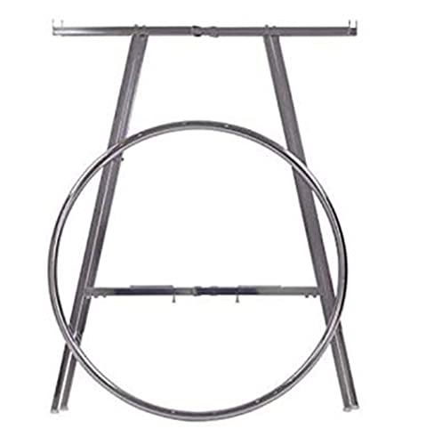 NAHANCO K50 36" Round Garment Rack, Adjustable Height, Folds for Easy Storage, Chrome