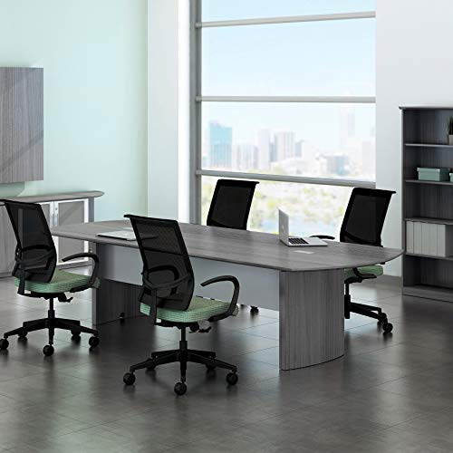 Safco Products Medina Modern Office Conference Meeting Room Table, 8', Gray Steel