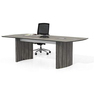 Safco Products Medina Modern Office Conference Meeting Room Table, 8', Gray Steel