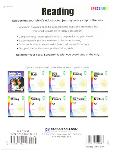 Carson-Dellosa Spectrum Reading Workbook Grade 2