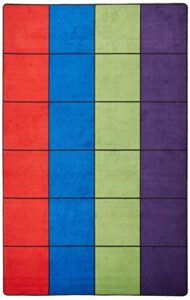 kidcarpet.com blocks seating classroom rug multi with 24 squares, 7'6" x 12' rectangle