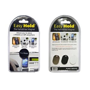 magnetic cell phone holder by easyhold - for all phone sizes, apple or android - easy install on any surface including desk, wall, or car dashboard