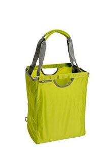 adk packbasket (green) multifunctional durable structured tote / reusable shopping bag that folds flat / holds 30 lbs.