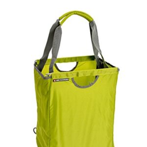 ADK Packbasket (Green) Multifunctional Durable Structured Tote / Reusable Shopping Bag That Folds Flat / Holds 30 lbs.