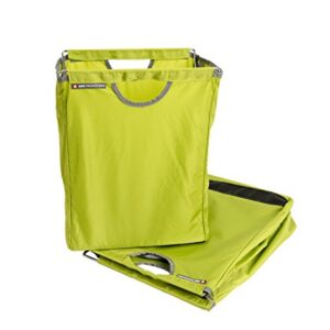 ADK Packbasket (Green) Multifunctional Durable Structured Tote / Reusable Shopping Bag That Folds Flat / Holds 30 lbs.