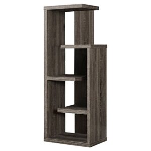 monarch specialties , bookcase, dark taupe reclaimed-look, 48"h