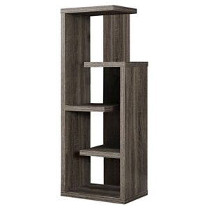 Monarch Specialties , Bookcase, Dark Taupe Reclaimed-Look, 48"H