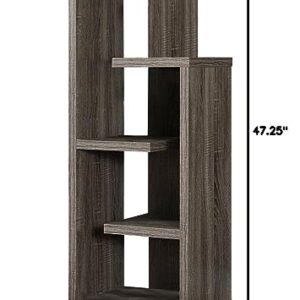 Monarch Specialties , Bookcase, Dark Taupe Reclaimed-Look, 48"H