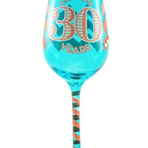 Thirsty Thirty Birthday Wine Glass – Novelty Gift Idea for Him or Her