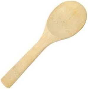 japanbargain 3669, natural bamboo rice paddle rice scoop spoon cooking spatula for non stick cookware, 9 inches