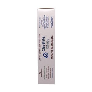 Zion Health ClayBrite White Mineral Toothpaste Natural Mint Flavor 4 oz 120 g