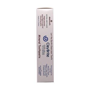 Zion Health ClayBrite White Mineral Toothpaste Natural Mint Flavor 4 oz 120 g