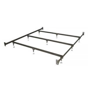 glideaway premium heavy duty bed frame 9-leg w/ center support for box spring and mattress sets, usa made, king size