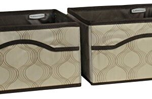 Rubbermaid HomeFree Closet System Canvas Basket, Small, Beige, 2-Pack