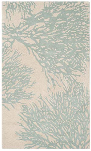 SAFAVIEH Bella Collection 2' x 3' Beige/Blue BEL115C Handmade Premium Wool Accent Rug