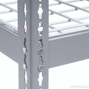 Global Industrial Wire Shelving Wire Mesh Deck (Shelf), 48"W x 24"D, 1/4" Thick Gray Epoxy Finish, 3" Openings, Reinforced