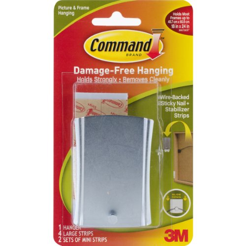 Command Strips 17048 Silver Sticky Picture & Frame Hanger