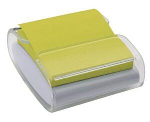 post-it pop-up notes dispenser, 3x3 in, white base clear top (wd-330-wh)