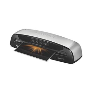 fellowes saturn 3i 95 thermal laminator machine for home or office with pouch starter kit, 9.5 inch, fast warm-up, jam-free design(5735801)