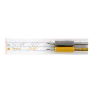 Pilot, G2 Metallics Gel Roller Pens, Fine Point 0.7 mm, Gold & Silver, Pack of 2