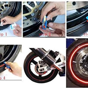 B2 1/4" Reflective Motor Wheel Rim Pin Stripe PINSTRIPING Tape Sticker Blue CAR