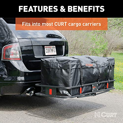 CURT 18211 56 x 22 x 21-Inch Weather-Resistant Black Vinyl Cargo Bag for Hitch Carrier