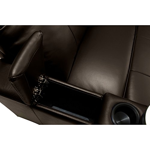 Octane Turbo XL700 Row of 2 Seats, Straight Row in Brown Leather with Power Recline