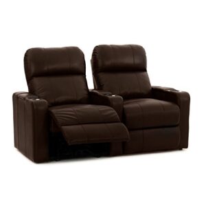 Octane Turbo XL700 Row of 2 Seats, Straight Row in Brown Leather with Power Recline