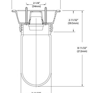 Restaurant Canopy Hood Light Fixture with Thermal and Shock Resistant Globe