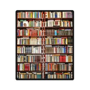 library fleece blanket custom neat bookshelf, 50 x 60 inches(medium)