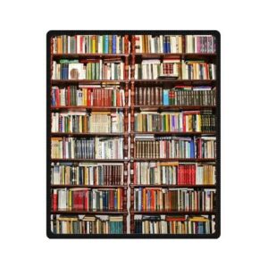 Library Fleece Blanket Custom Neat Bookshelf, 50 x 60 inches(Medium)