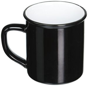 abbott collection enamel look stoneware mug, black