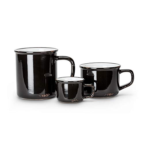 Abbott Collection Enamel Look Stoneware Mug, Black