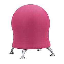 safco products 4750pl zenergy ball chair, active seating low profile anti-burst exercise ball, holds up to 250-lb capacity, office desk and classrooms 4 foot sturdy base; pink