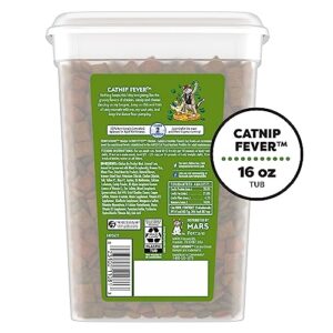 TEMPTATIONS MIXUPS Crunchy and Soft Cat Treats Catnip Fever Flavor, 16 oz. Tub