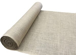 ak trading co. 60" premium 10oz burlap roll-50 yards-no-fray finished edges-natural tight weave fabric