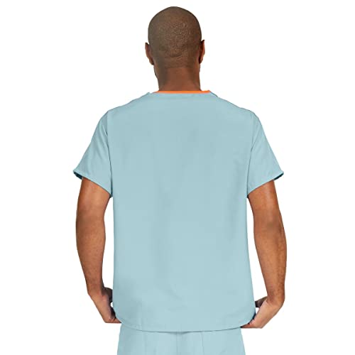 Medline PerforMAX One-Pocket Reversible Scrub Top, ANG-CC, Small, Misty Green