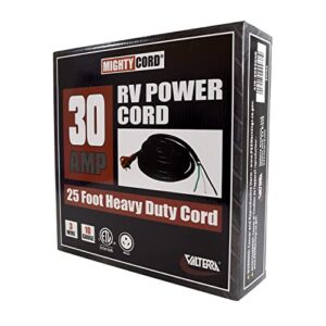 Valterra Mighty Cord A10-3025END RV Power Cord 25', One End for Hard Wiring